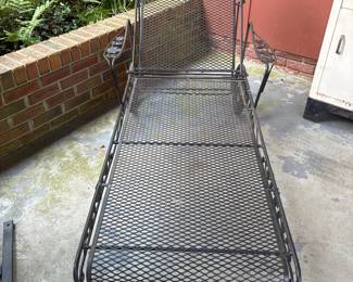 Vintage wrought iron chaise lounge