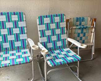 Vintage aluminum lawn chairs