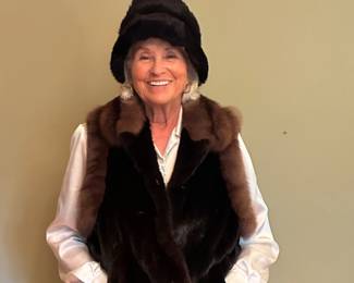 Mink Vest and Hat