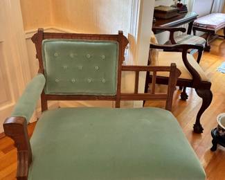 Antique telephone bench