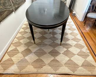 Jute Diamond Checkerboard Area Rug With Pad Lot #: 4