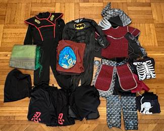 Costumes: 3 Ninjas For Kids & Adultsm For Kids: Batman, Skeleton, Samurai & Mexican Luchador Mask Lot #: 122