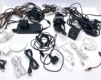Over 15 Laptop Chargers, Travel Converter, Charging Cords & Extension Cords Lot #: 115