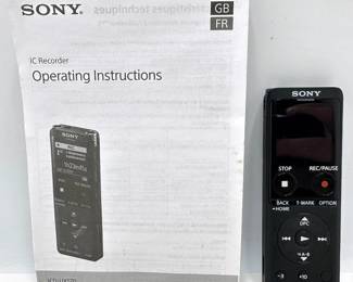 Sony ICD-UX570 Digital Voice Recorder With Manual Lot #: 104