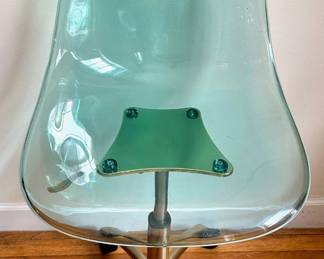 Acrylic Desk Chair On Wheels Lot #: 58