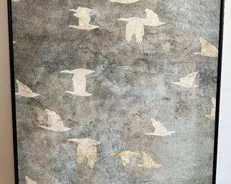 Print On Canvas Of Birds Lot #: 72