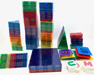 Magnetic Building Blocks By Playmags & Magna Tiles (Over 180 Pieces) Lot #: 88