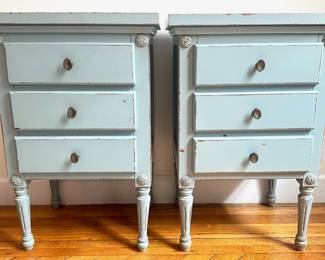 Pair Casa Florentina For Ballard Designs Emile 3-Drawer Night Tables Made In Italy Lot #: 39