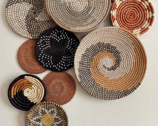 Collection Of 12 Baskets To Be Arranged As Wall Art Lot #: 78