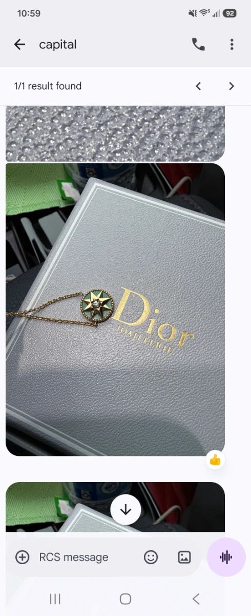 Dior 18k necklace