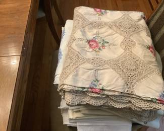 Pile of table clothes