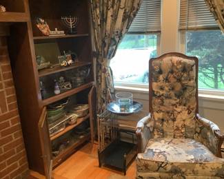 Menorahs , nesting tables , 2 matching chairs
