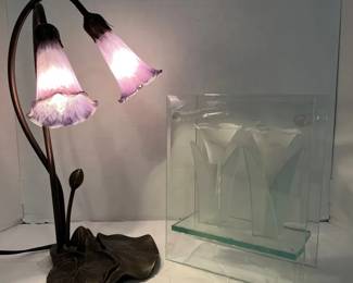 Floral Lamp Candle Holder