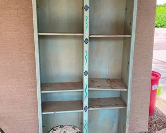 Colorful Wood Shelving Unit And Cool Plant Stand
