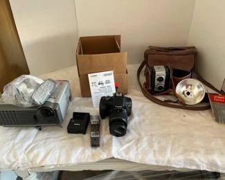 Cannon EOS T7 And Argus 40 Cameras And TI DLP Projector