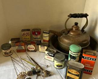 Old Fashioned Pins Tins