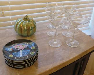 Crystal martini glasses by Zwiesel