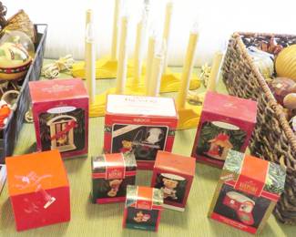 Hallmark ornaments, candoliers
