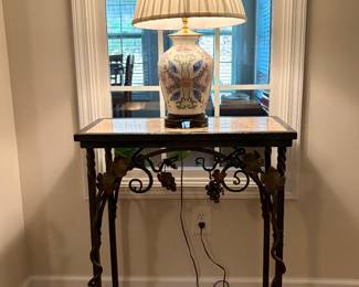 Don Buker, Hand-forged Wrought Iron Table with South African Marble Top