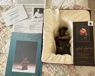 Mark Hopkins Solid Bronze Fisherman "Gotcha"