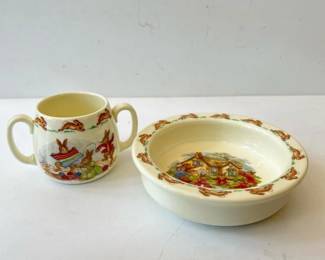 257 bunnykinstwohandledcupandbowlset