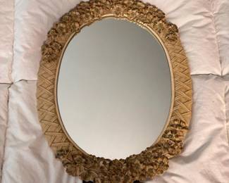 029 ovalgoldtonedfloralmirrorwithcarve