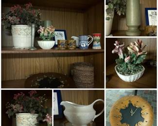 135 assortedhomedecoritemsclockvasebas