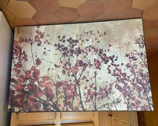 161 36x23framedcherryblossomwallarton