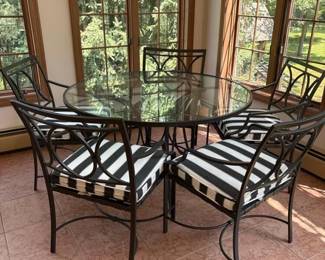001 wroughtironglasstoptablewithfivec
