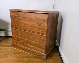 346 twodrawerwoodveneerfilecabinet