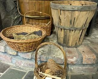 101 assortedwovenandwoodenbaskets
