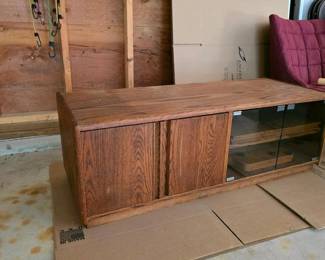 114 vintageoakveneermediaconsolecabinet