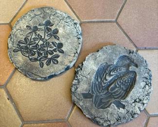 151 pairofsignedconcretegardenplaques