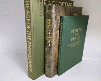 340 threevintageartandhistorybooks