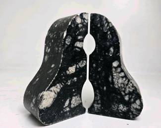 063 pairofblackmarblebookends