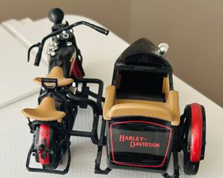 Harley Davidson motorcycle with side car die cast
