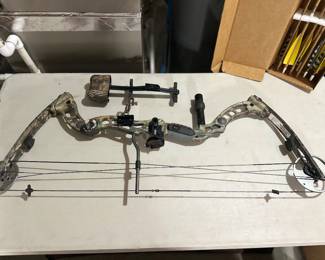 Compound bow with several arrows brand new