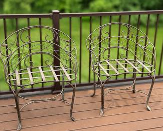 Beautiful metal chairs