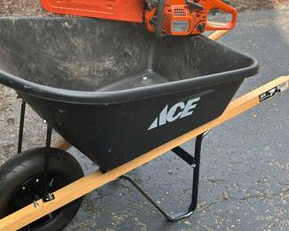 Husqvarna Chainsaw , wheel barrel