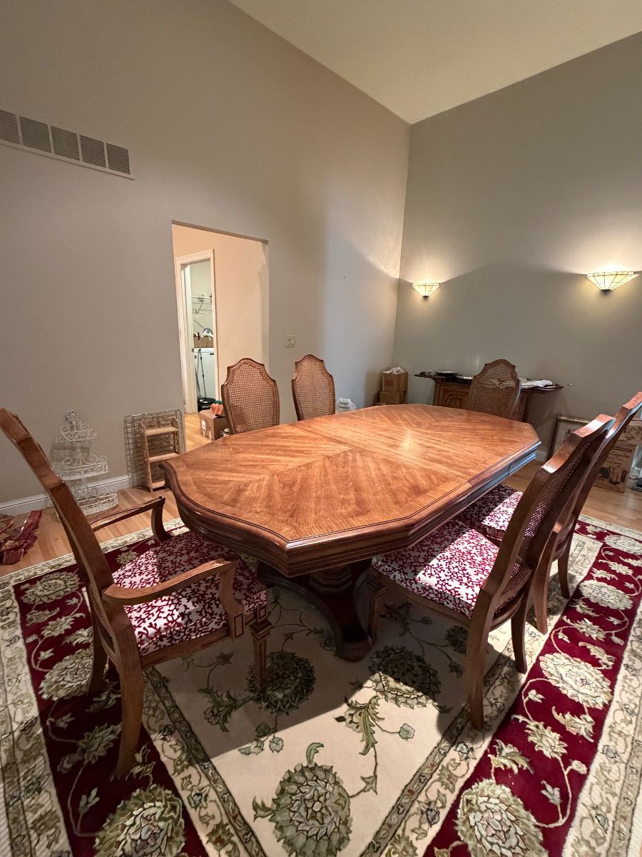 Dining room table price starting at $1,000 (this piece will only be 25% off the second day)
