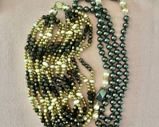 Pearl and Hematite Necklaces 