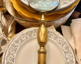 Large Vintage Brass Magnifying Glass