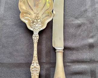 Sterling Serving Spoon and Carving Knife