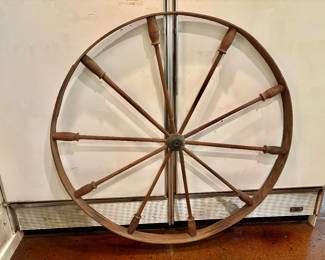 Large Vintage Spinning Wheel