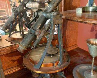 Antique Brass Surveying Instrument 