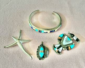 Sterling and Turquoise Jewelry 