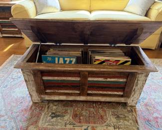 LPs and inside of storage table