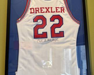 Drexler jersey framed