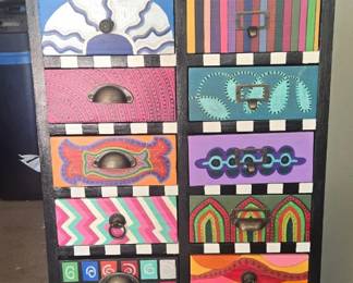Painted wooden cabinet