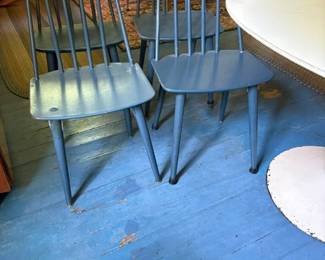 Set 4 Folke Palsson J77 spindle chairs